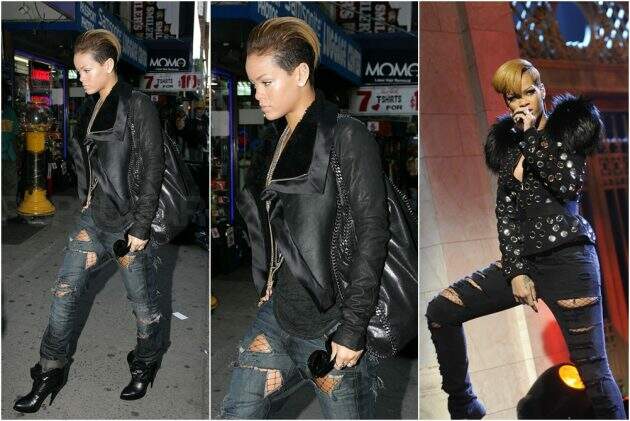 Olha a Rihanna usando a tendência lá em 2009